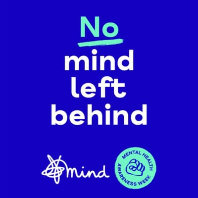 No mind left behind. Mind charity logo.